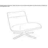 Leather armchair with a 4-star base Tunkas