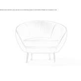 Leather armchair with armrests Plugova