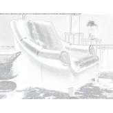 Leather armchair with removable cover and armrests Faxe