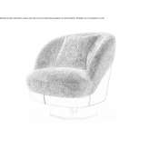 Fabric swivel armchair Legnica