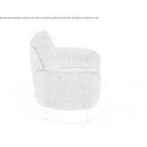 Fabric armchair with armrests Montan