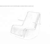Fabric rocking chair with armrests Yaganiza