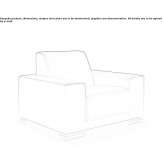 Fabric armchair with removable cover and armrests Dairago