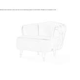 Quilted leather armchair with armrests Vizzini