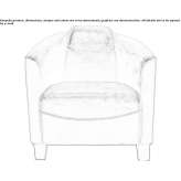 Club armchair made of cowhide Jalzabet