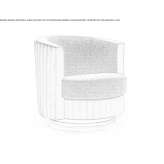 Swivel fabric armchair with armrests Dvinskoy