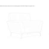 Leather armchair with armrests Lluveras