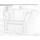 Fabric upholstered armchair with armrests Bacabal