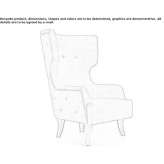 Wing quilted fabric armchair Vorsma