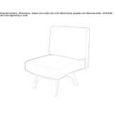 Modular armchair with fire-resistant padding Hadlow