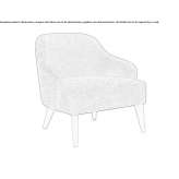 Fabric armchair with armrests Pizzano