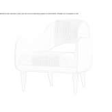 Leather armchair with armrests Marston