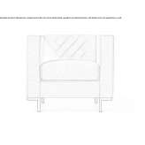 Fabric armchair with armrests Landeck