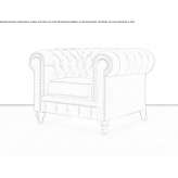 Quilted leather armchair with armrests Kochubey