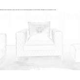 Velvet armchair with armrests Eiken