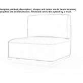 Modular armchair with fire-resistant padding Meltham