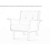 Leather armchair with armrests Baena