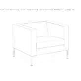 Leather armchair with armrests Dieren