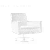 Swivel fabric armchair with removable cover and armrests Volkach