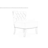 Upholstered leather armchair in Chesterfield style Pembury