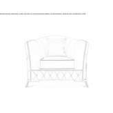 Quilted leather armchair with fire-resistant padding Vicar