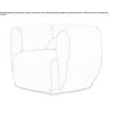 Fabric armchair with removable cover and armrests Monee