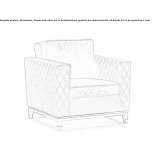 Velvet armchair with armrests Rutki