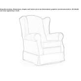 Armchair upholstered with fabric Ethete