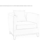 Fabric armchair with armrests Roujan
