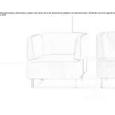 Fabric armchair with armrests Sucha