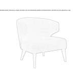 Fabric armchair Pizzano