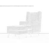 Fabric armchair with armrests Sigless