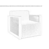 Fabric armchair with armrests Westheim