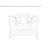 Armchair in quilted fabric with fire-resistant padding Vicar