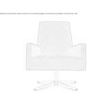 Armchair upholstered in fabric with a 4-star base Volkach