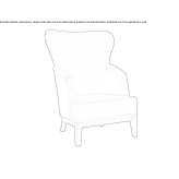 Bergere fabric armchair Albert