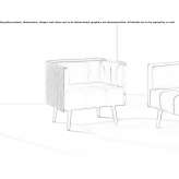 Fabric armchair with armrests Masku