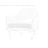 Leather and fabric armchair with armrests Marston