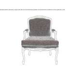 Fabric armchair with armrests Barbican