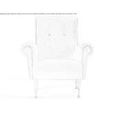 Wool armchair with armrests Steeden
