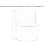Fabric armchair with armrests Aying