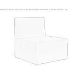 Fabric sectional armchair Aying