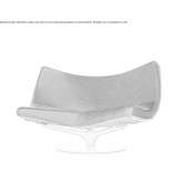 Swivel armchair, upholstered, powder-coated steel Andajes