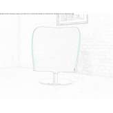 Upholstered fabric armchair on trestles Vleuten