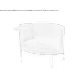 Fotel z tabletem do pisania Soyons