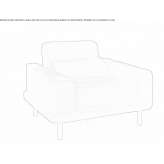 Velvet armchair with armrests Barham