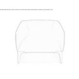 Leather armchair with armrests Selmer