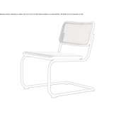 Wicker armchair on supports Luhden