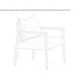 Leather upholstered armchair with armrests Unecha
