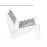 Armchair made of natural cane and teak Cunha